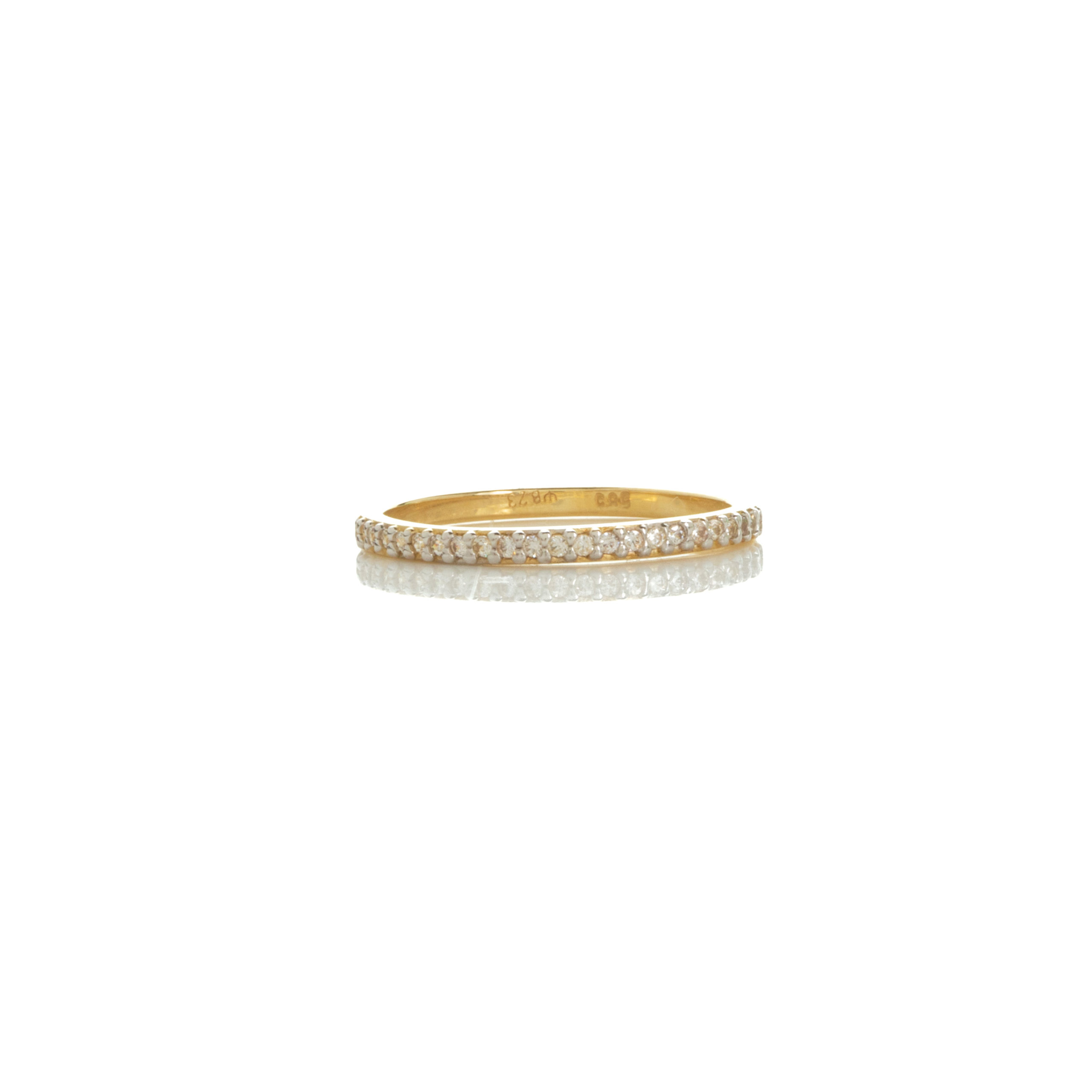 Δαχτυλίδι Χρυσό Μισόβερο με Ζιργκόν