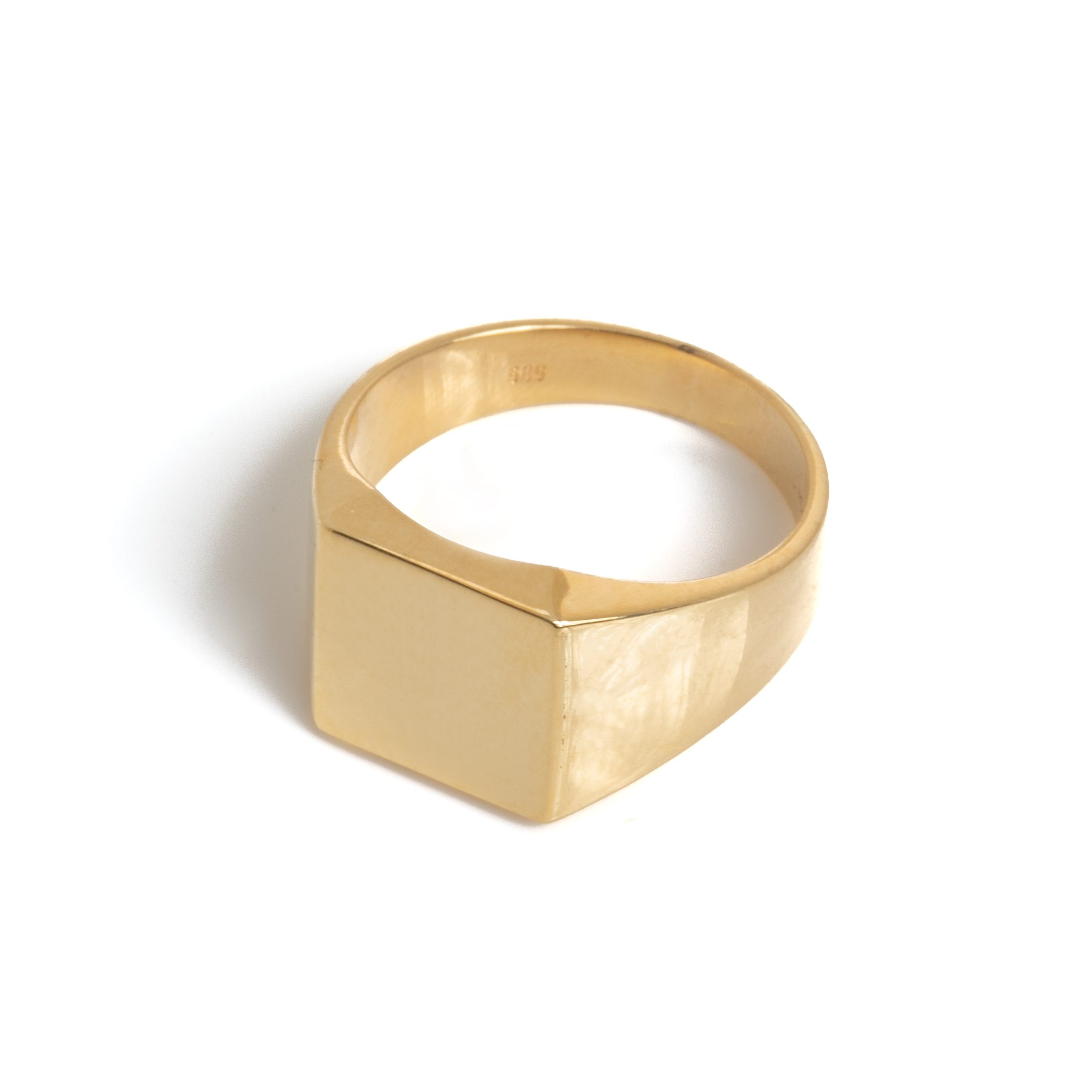 Ανδρικό Δαχτυλίδι Χρυσό Τετραγωνισμένο