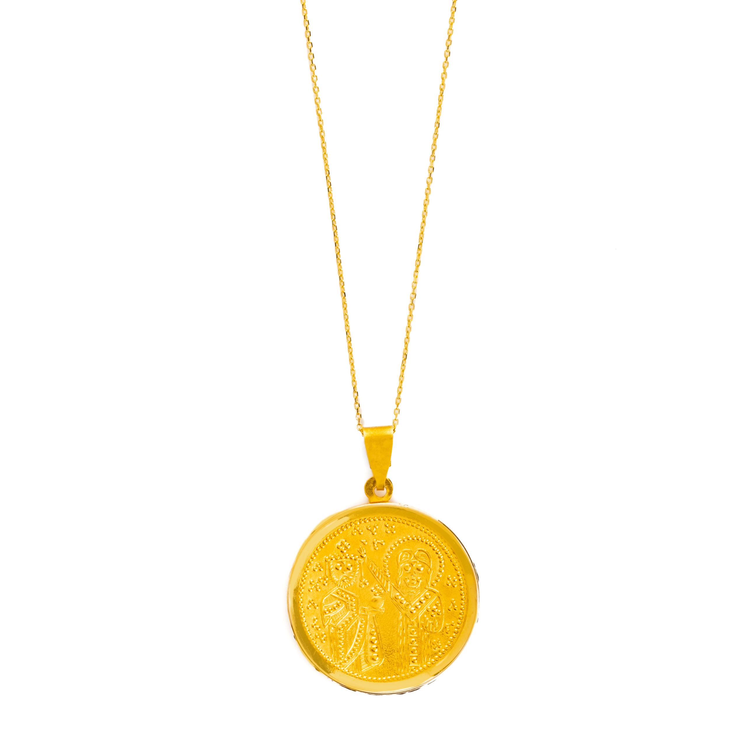 Χρυσό Μενταγιόν Κωνσταντινάτο με Στεφάνη (2,3cm)