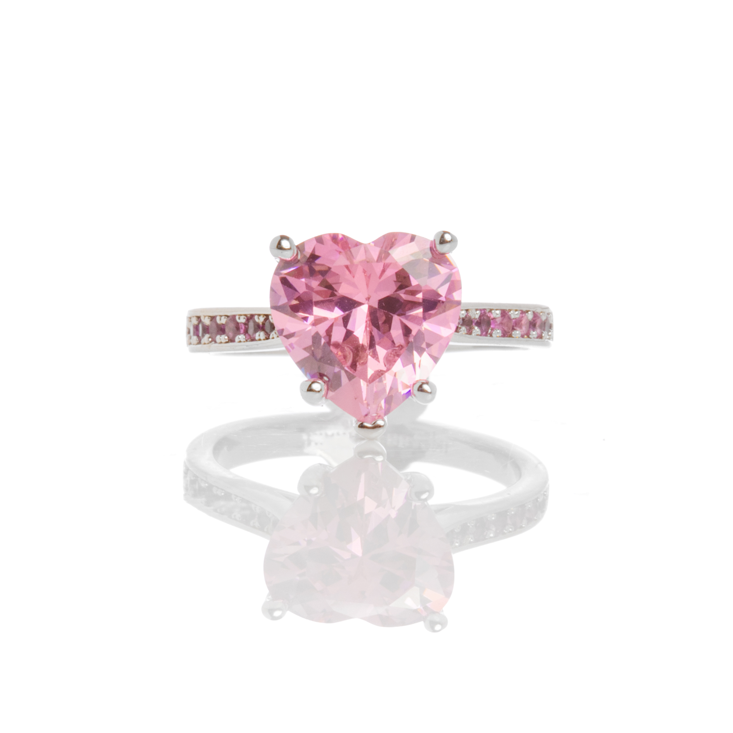 Δαχτυλίδι Chiara Ferragni με Ροζ Καρδιά και Ροζ Πέτρες
