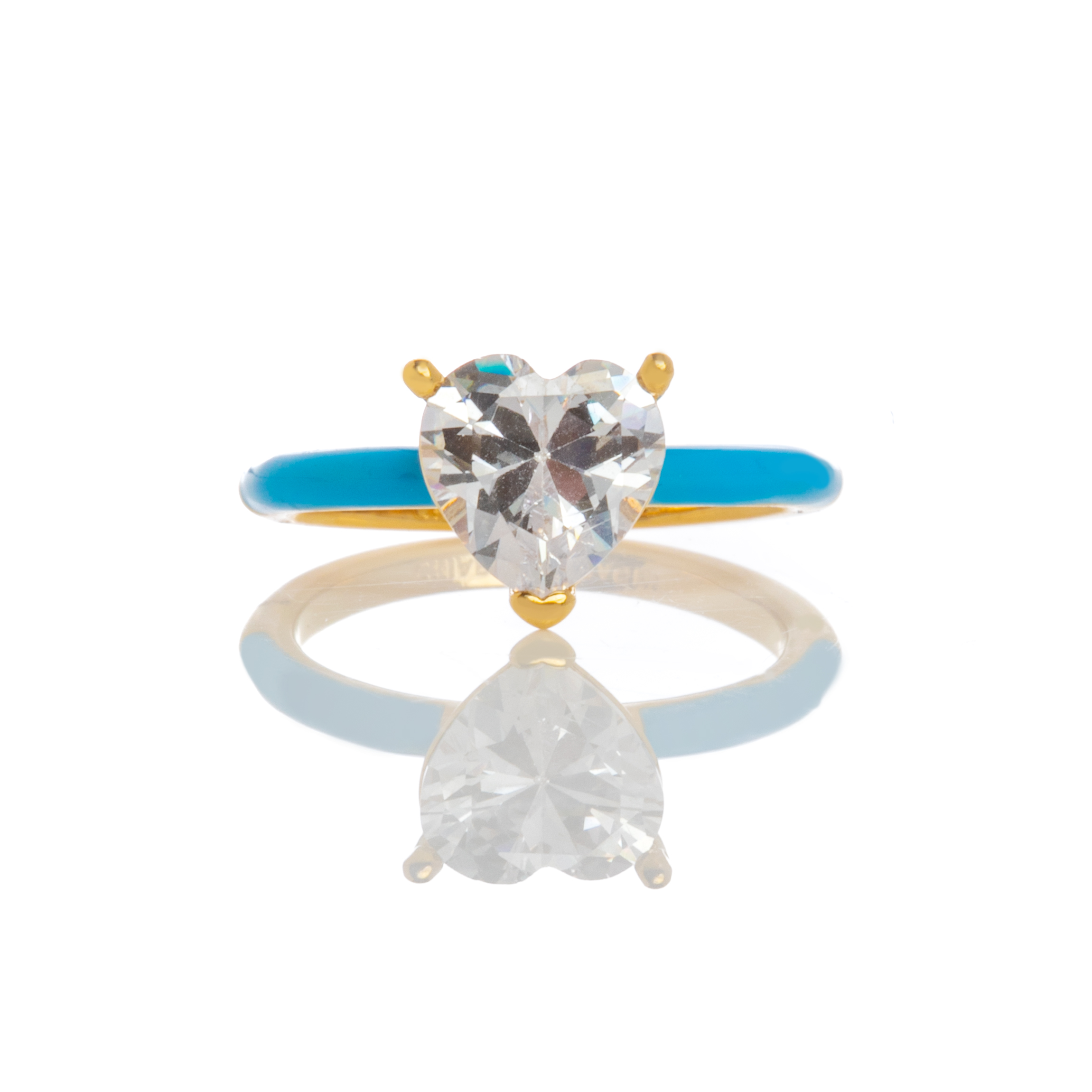 Δαχτυλίδι Chiara Ferragni με Γαλάζιο Σμάλτο και Καρδιά