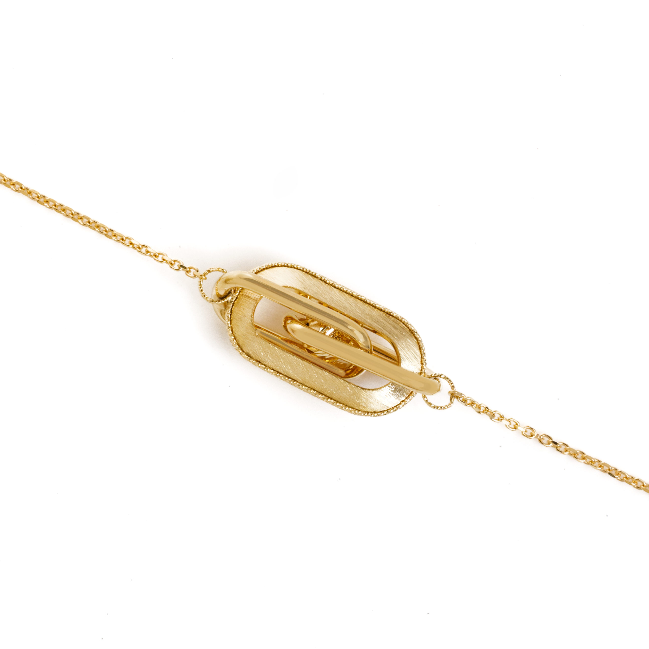 Gold Bracelet with 3D Modern Pattern
