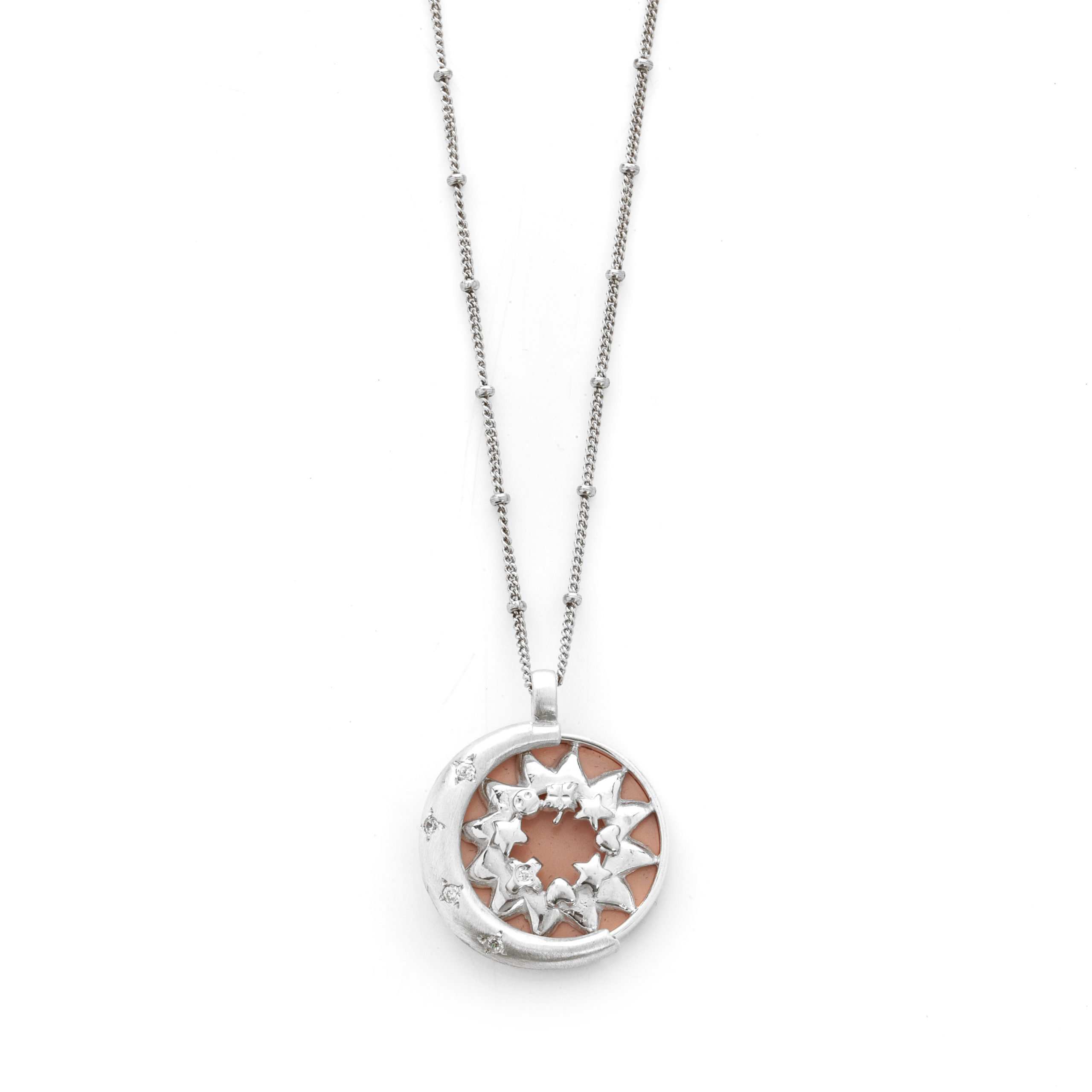 Summer Edition Eclipse 2023-Silver Pendant with Coral