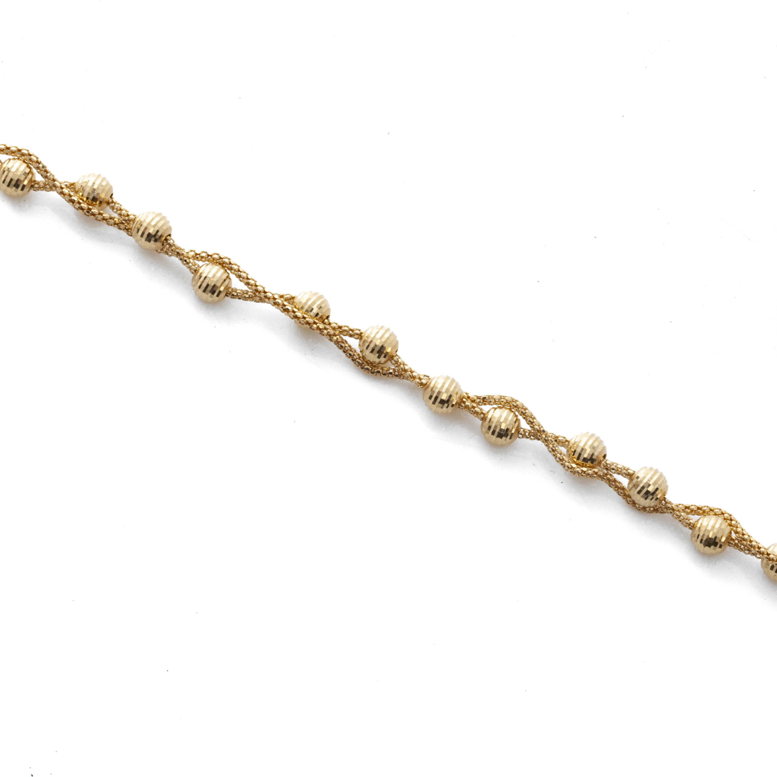 Ornate Gold Bracelet with Balls